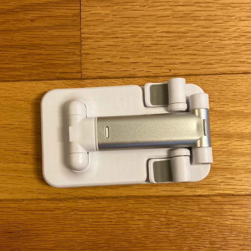 White and Grey Phone Stand